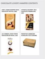 Luxury Chocolate Gift Set - Chocolate Lover Hamper with Gourmet Popcorn, Double Cocoa Biscuits, Swiss Praline Truffles - Artisanal Confectionery Gifts for Women, from Regency Hampers - Image 4