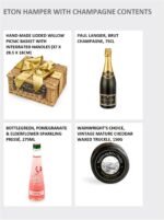 Premium Champagne Gift Set - Eton Hamper with Paul Langier, Cheddar Truckles, Organic Brie, Puff Pastry Twists, Swiss Chocolates - Birthday Champagne Gifts for Her. - Image 3