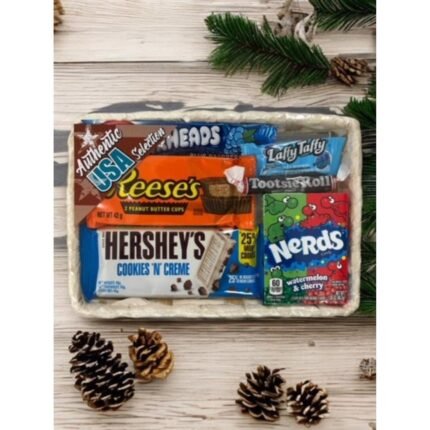 Prestige American Candy Gift Box – A Taste of America in Every Bite!, Hand‑Picked USA Favourites & Chocolate Indulgence, Movie‑Night Classics & Gourmet Sweet Selection, a bite-sized adventure through America's sweetest hits
