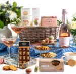 Celebration Prosecco Gift Hamper | Prosecco Gift Set -Elegant Biscuits, English Tea, Macarons & Artisan Chocolates | Gourmet Food Hamper for Mother's Day, Birthdays, A Food Gift Men & Women Will Love